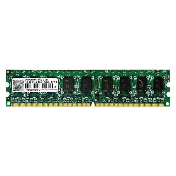 رم دسکتاپ DDR2 تک کاناله 800 مگاهرتز CL6 ترنسند مدل PC2-6400U ظرفیت 2 گیگابایت استوک